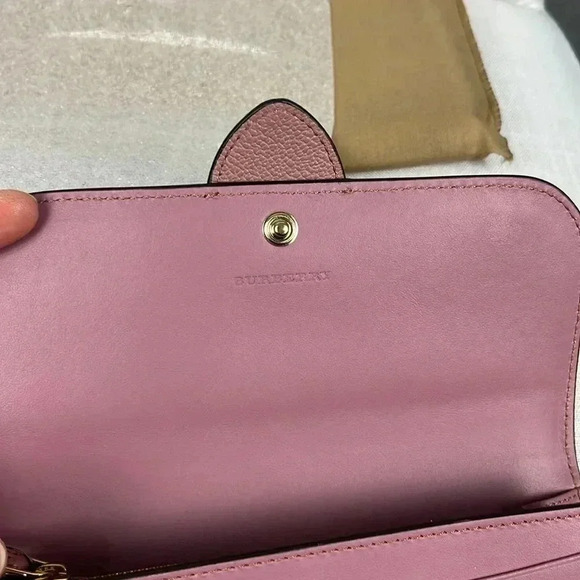 NWT Authentic Burberry Dusty Pink Hamilton Soft Grain Leather Wallet Bi-fold - Picture 8 of 16